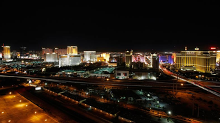 The Las Vegas Strip, Before and During Earth Hour